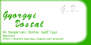 gyorgyi dostal business card